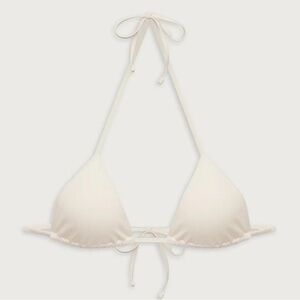 White Triangle Bikini Top